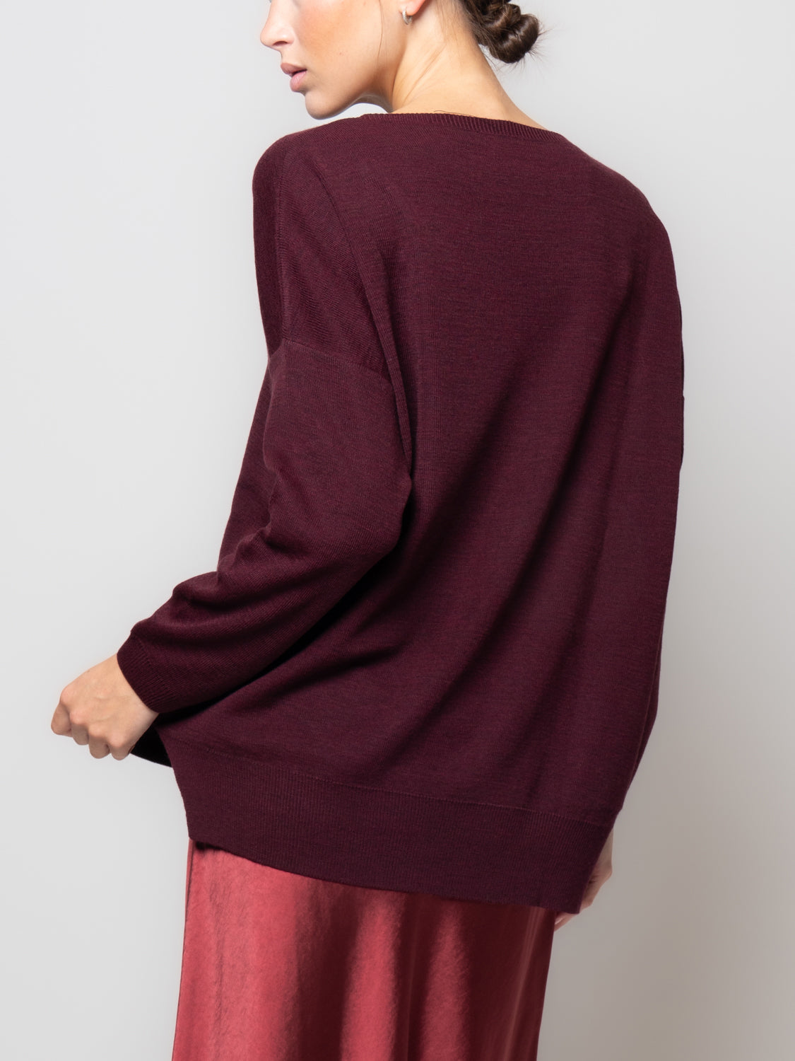 Maglia over misto lana