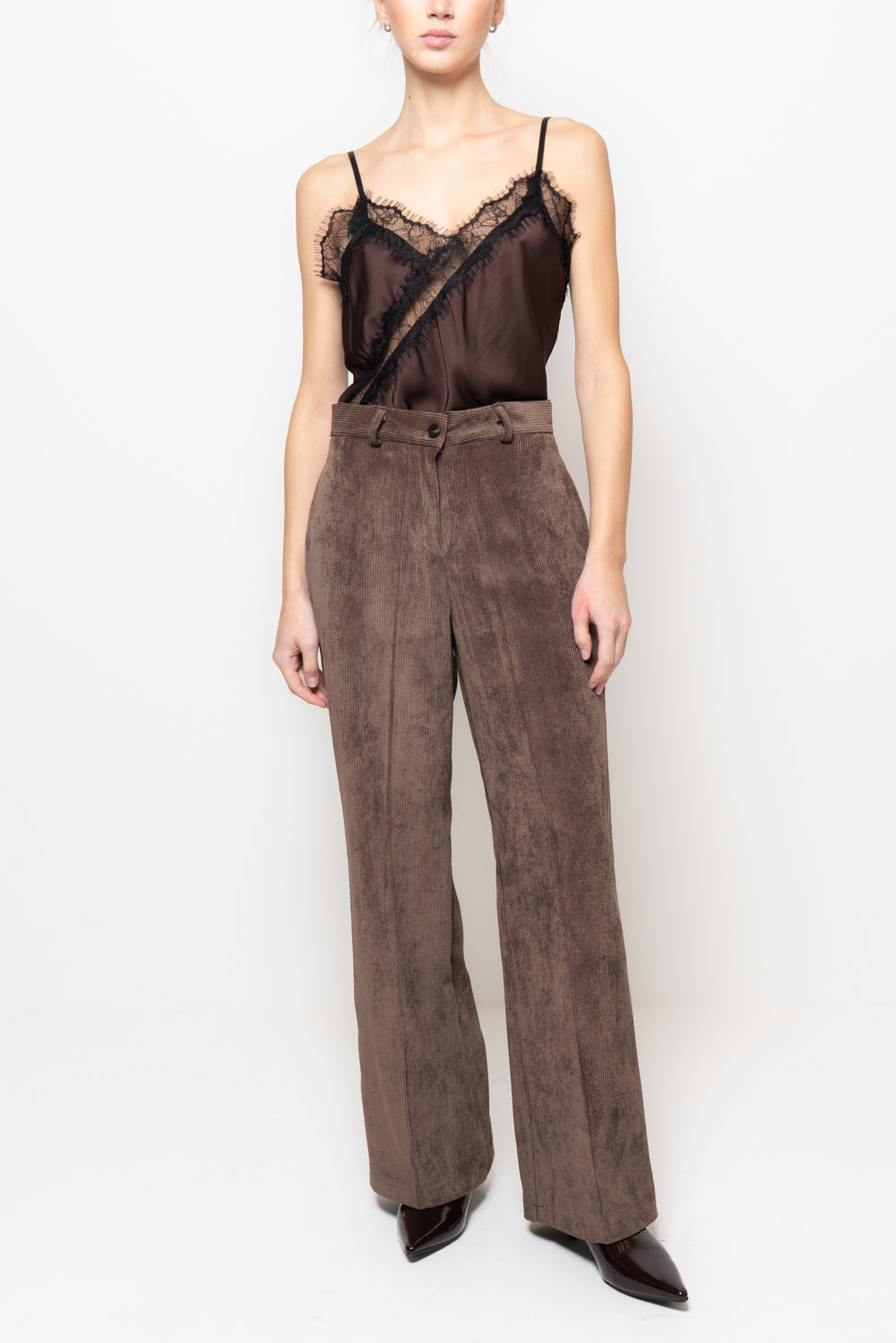 Pantaloni in velluto a palazzo