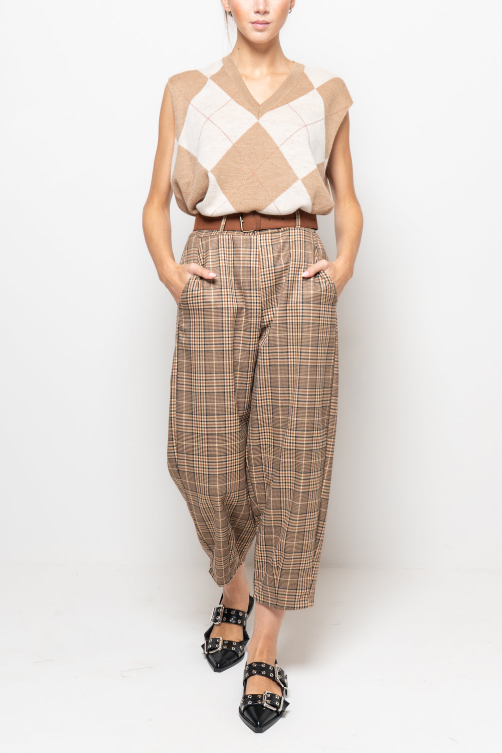 Pantalone baggy tartan