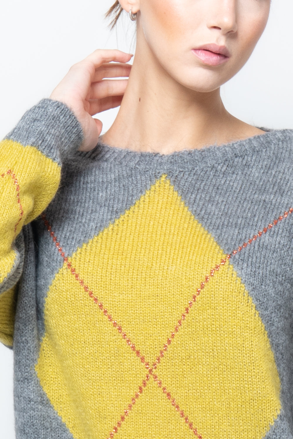 Maglia con motivo a rombo