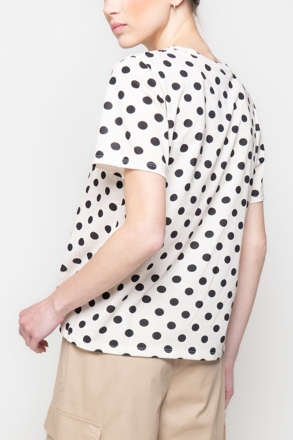 T-shirt con stampa a pois
