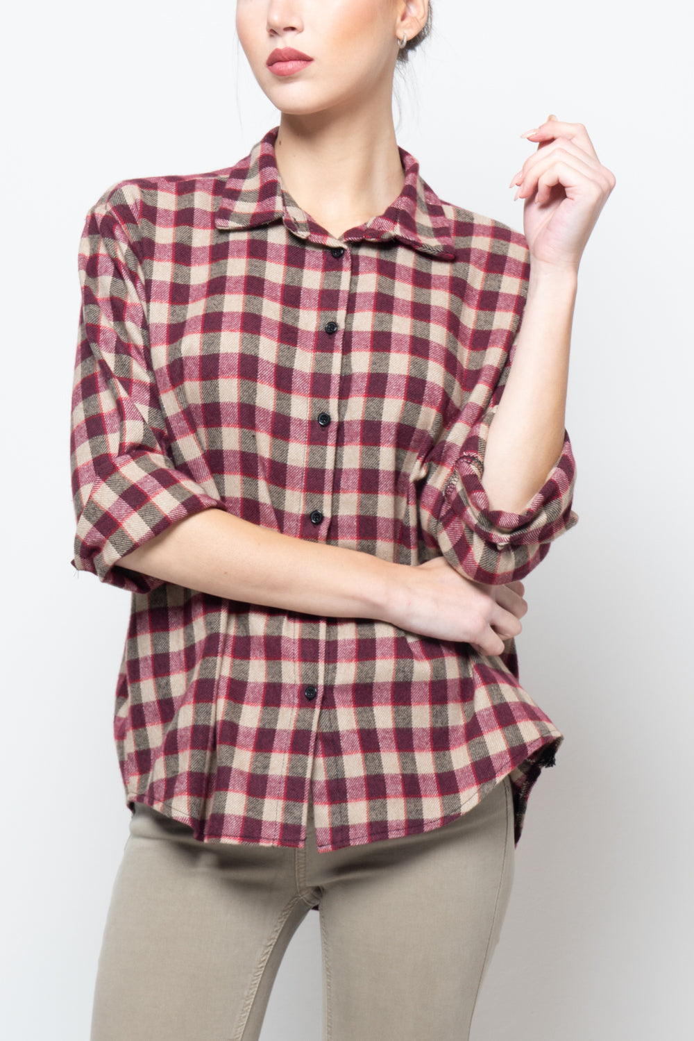 Camicia a quadri in flanella