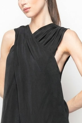 Tuta Intera Incrociata con Pantalone Wide Leg