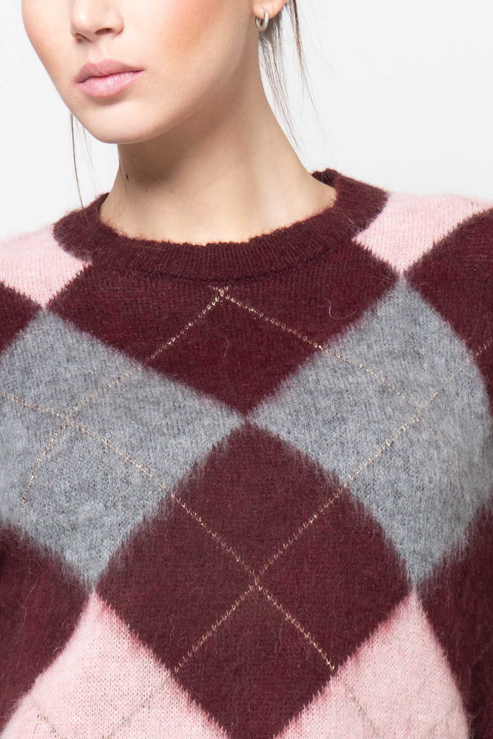 Maglia a rombi garzata