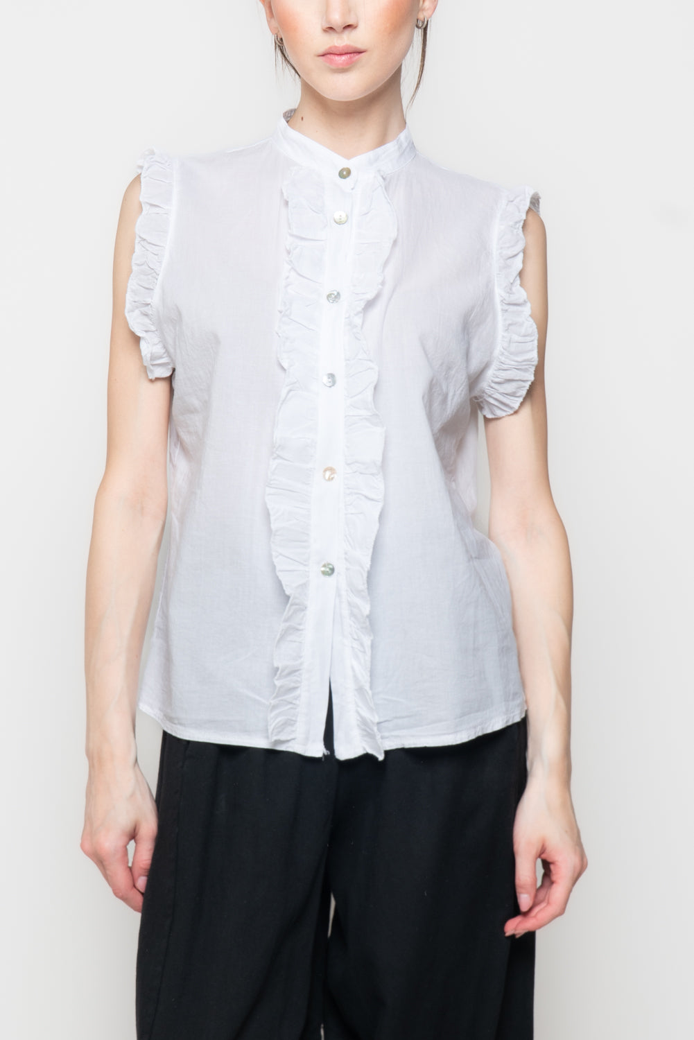 Camicia con rouches