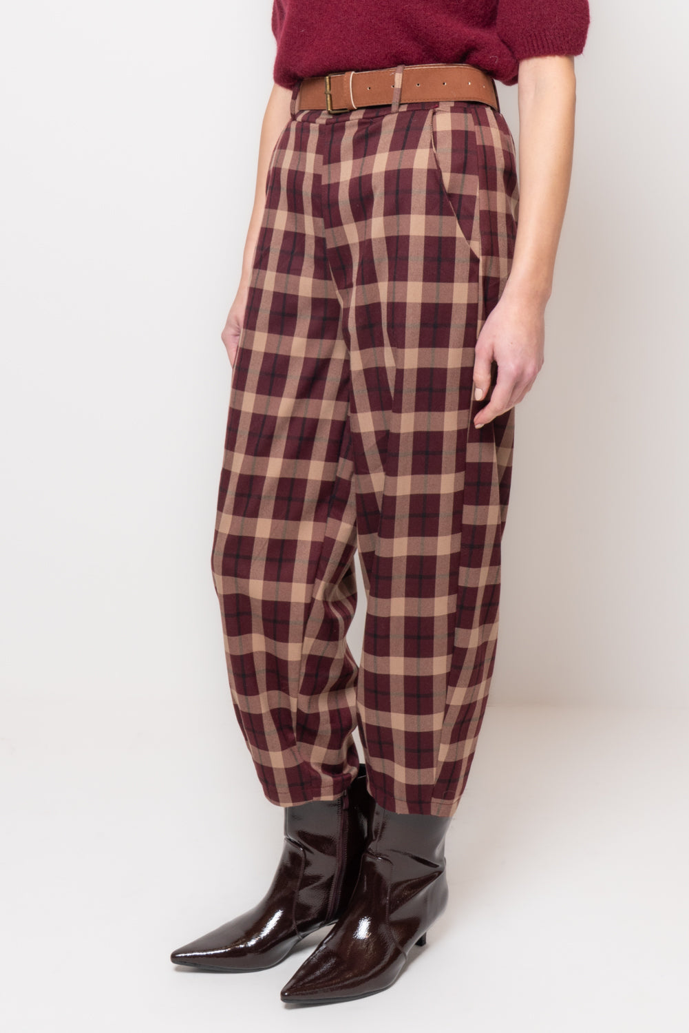 Pantalone baggy tartan