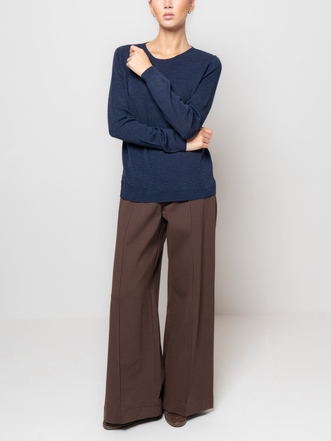 Maglia paricollo in misto lana