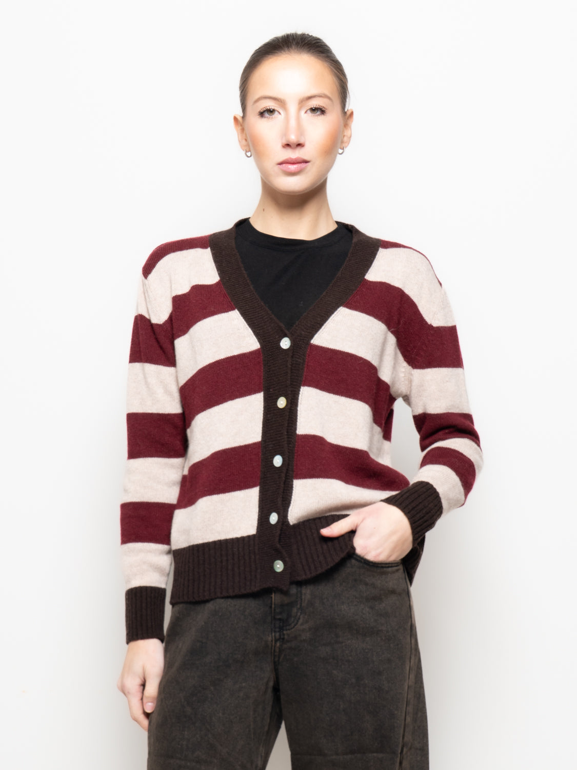 Cardigan a righe