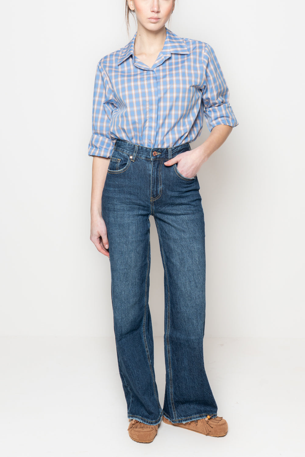 Jeans wide lavaggio scuro