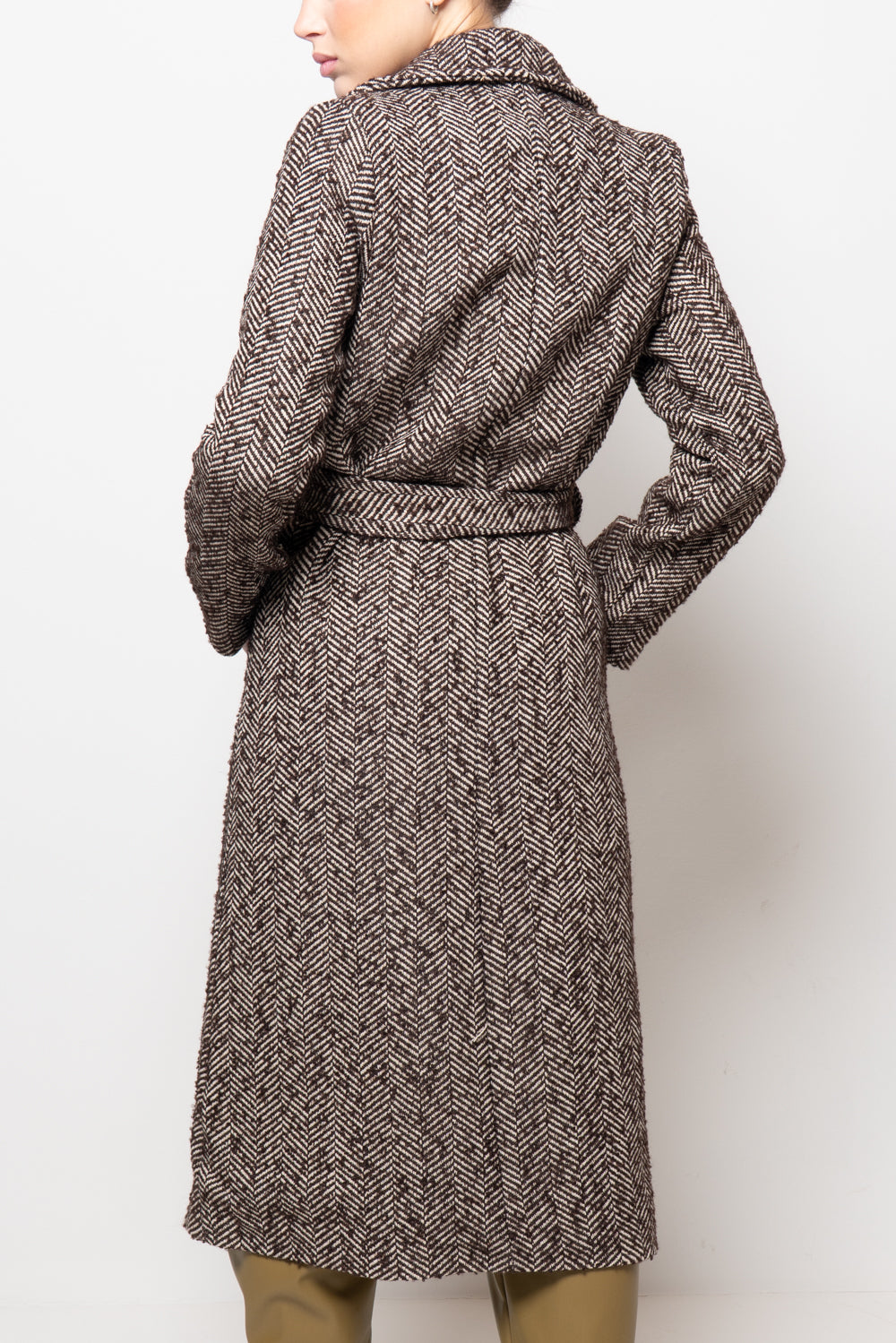 Cappotto spigato con fusciacca