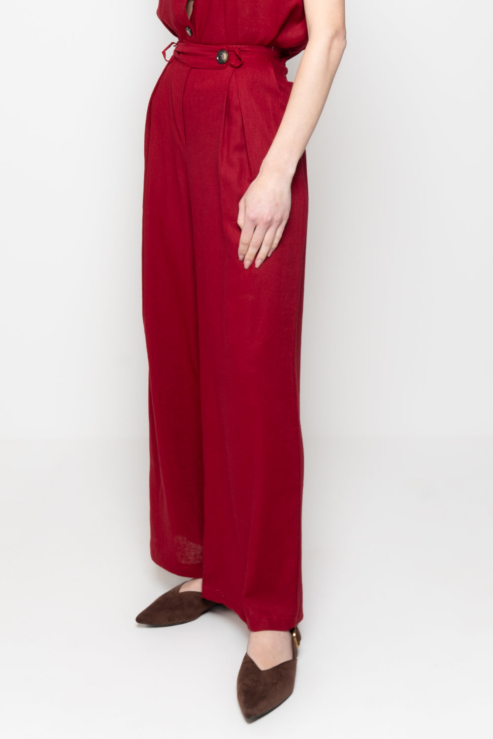 Pantaloni con Chiusura Asimmetrica