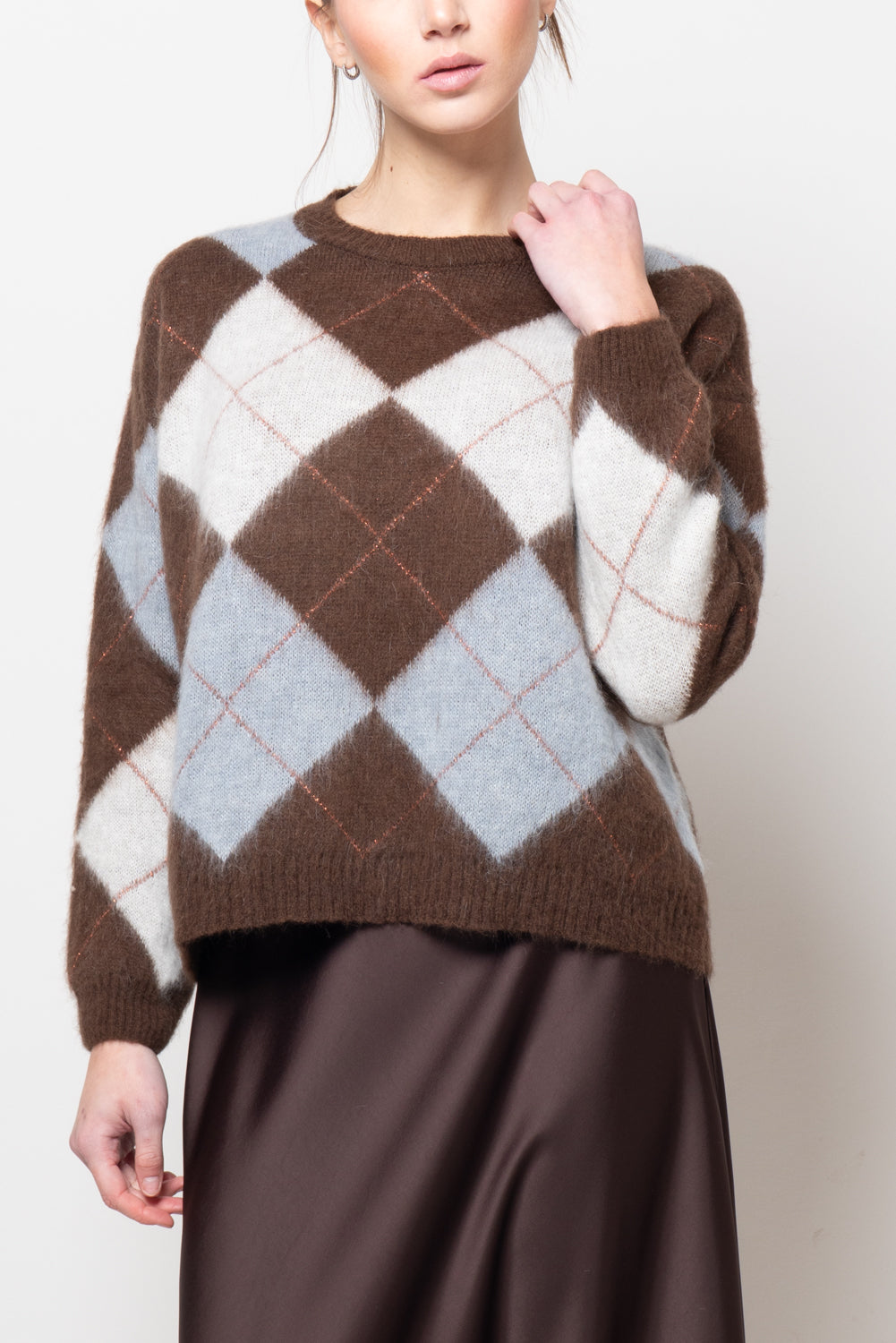 Maglia a rombi garzata