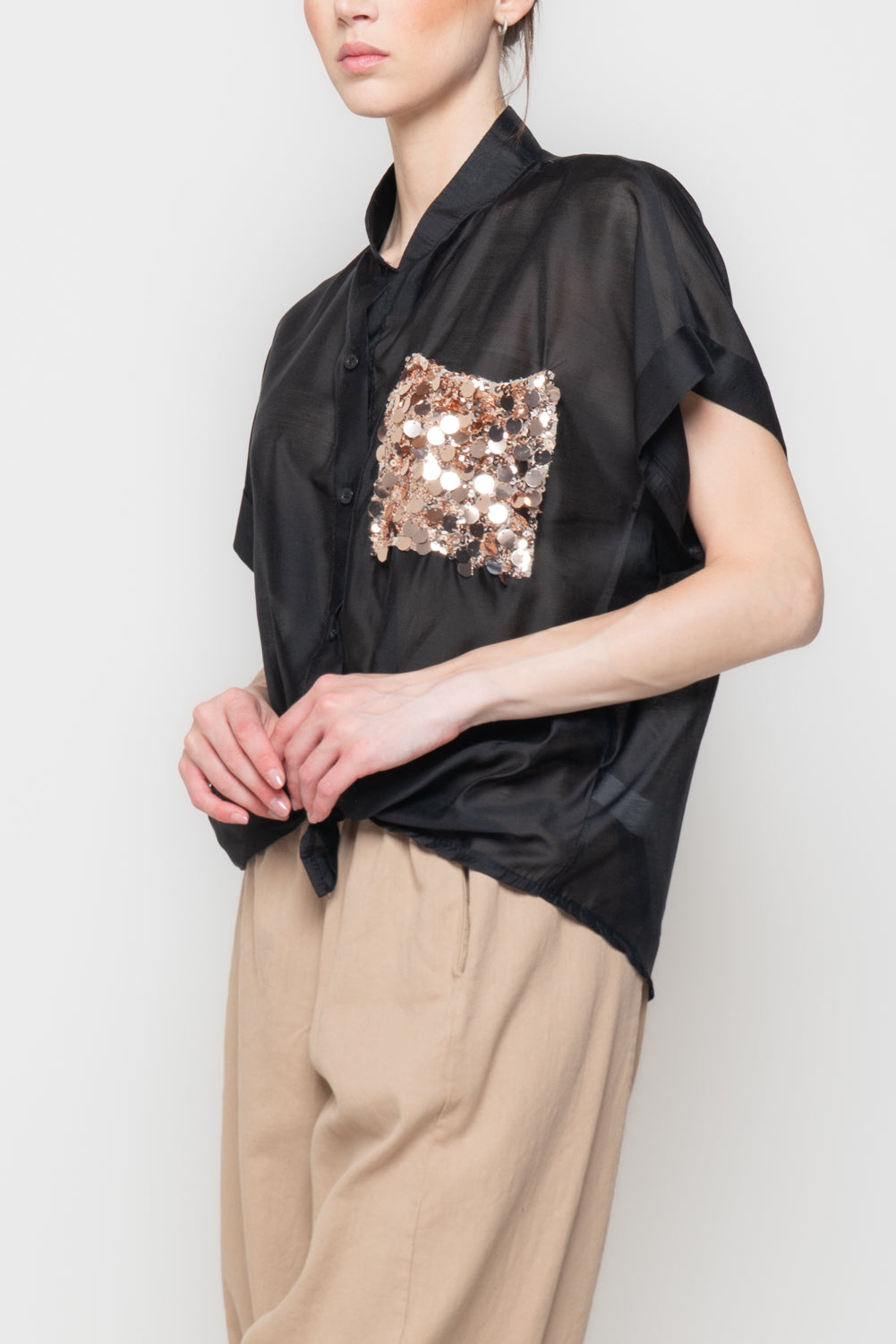 Camicia con Taschino di Paillettes