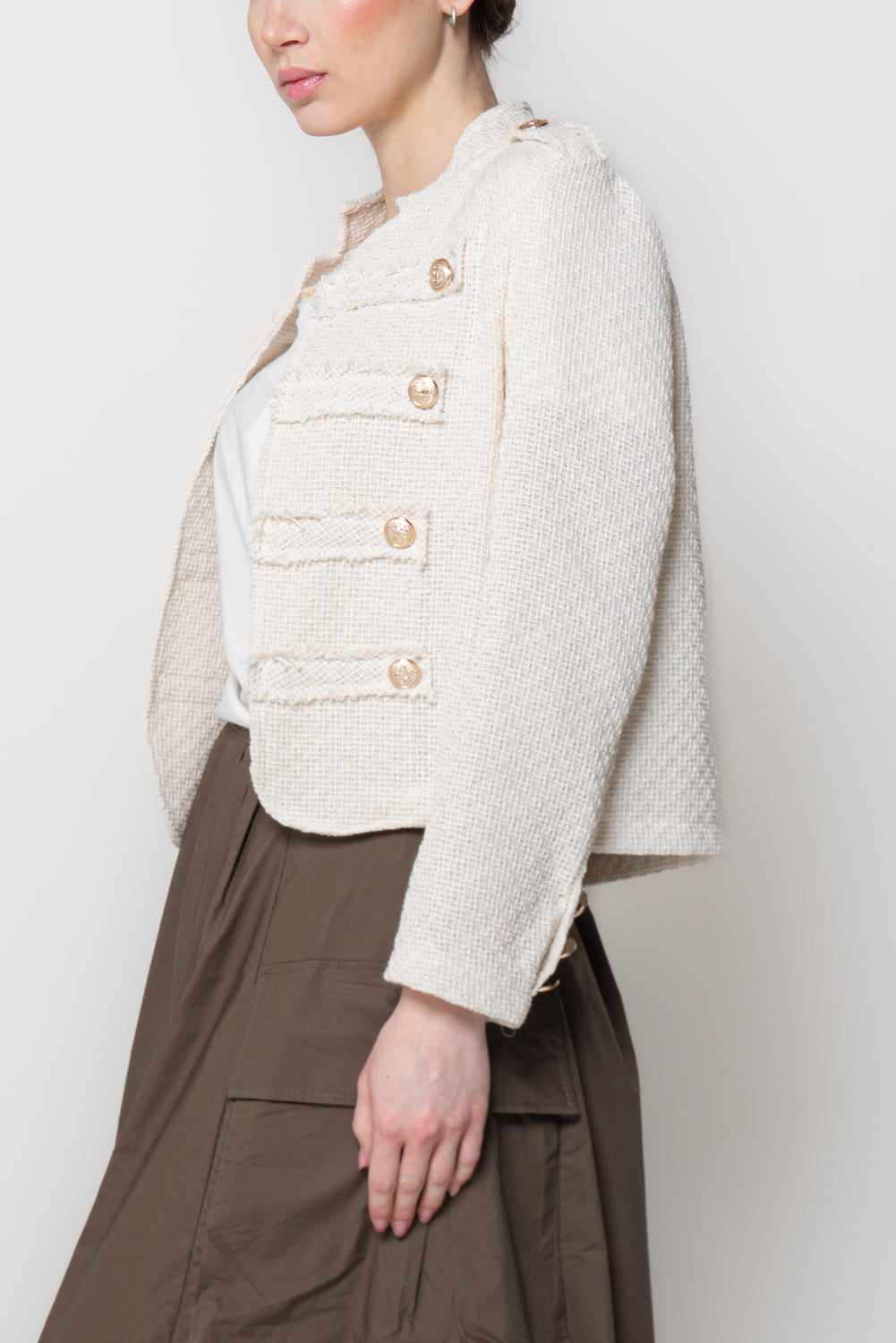 Giacca napoleon in tweed