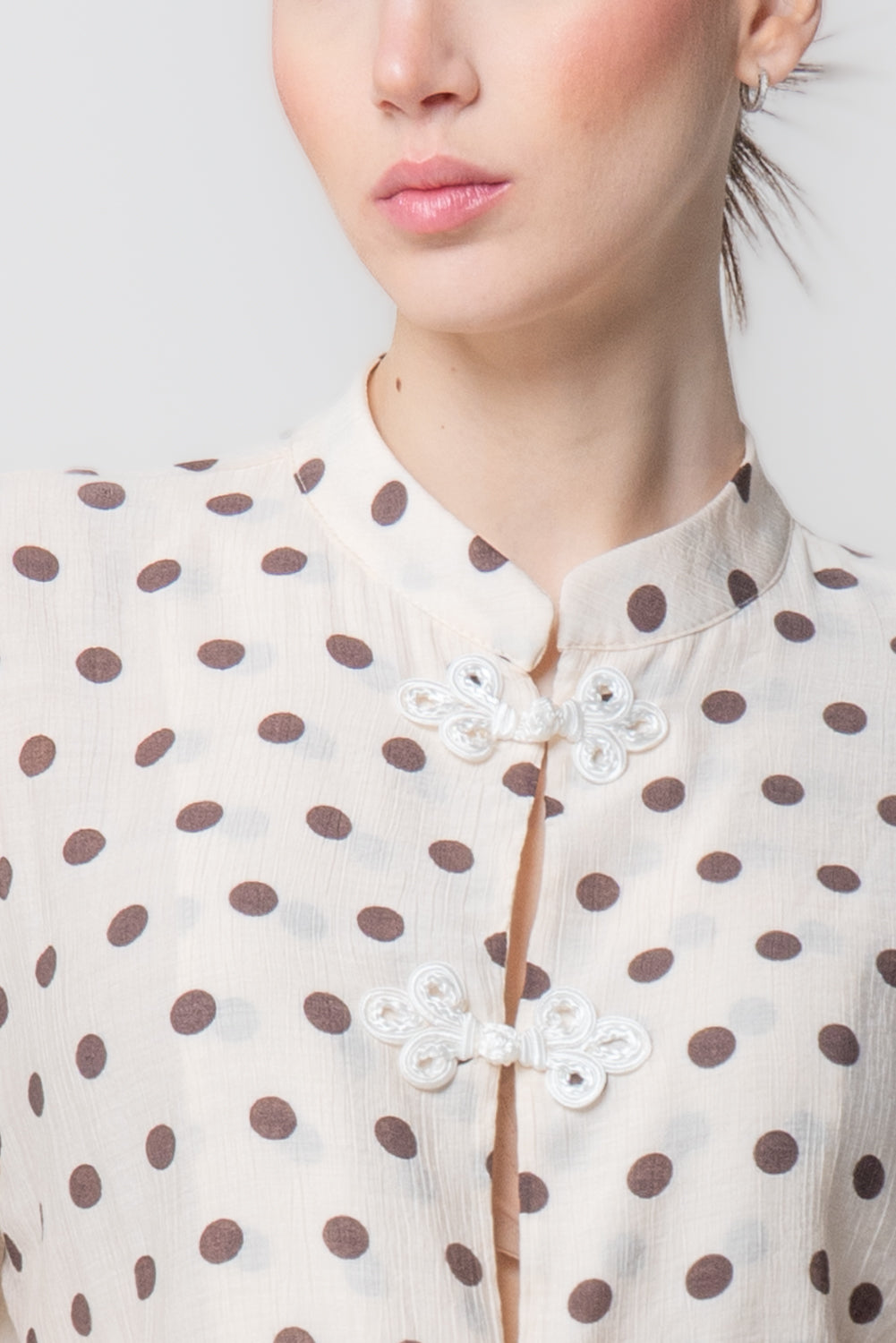 Camicia a Pois con Alamari