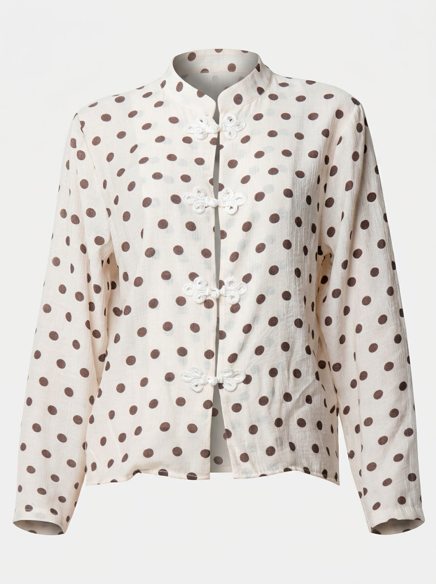 Camicia a Pois con Alamari