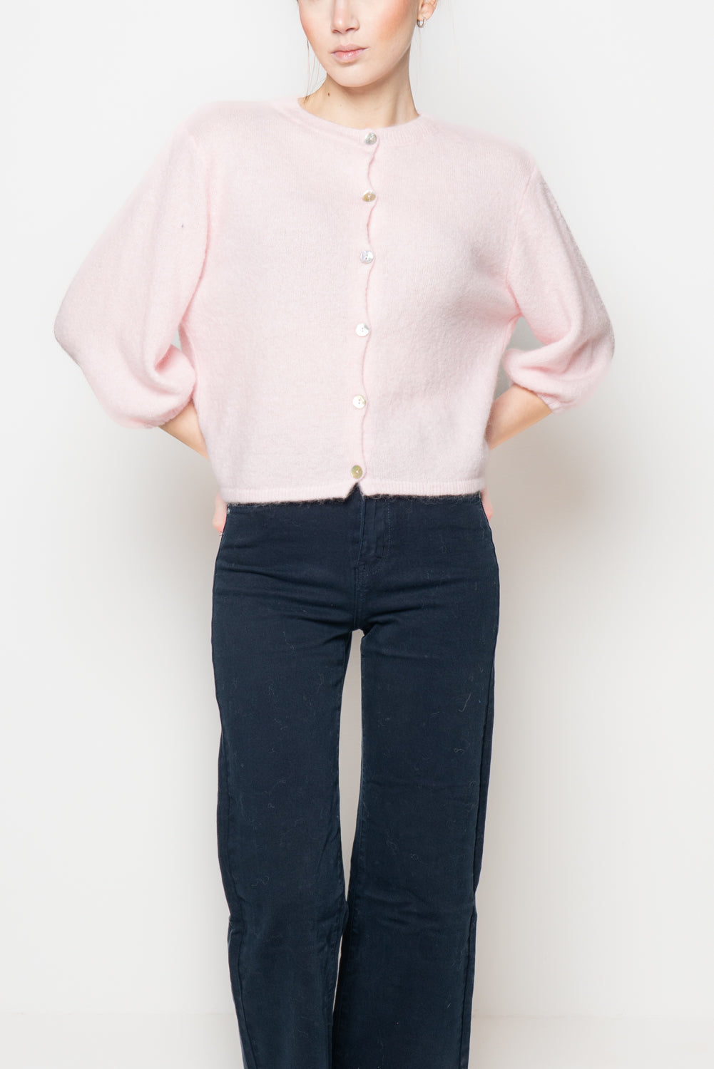 Cardigan con manica volume