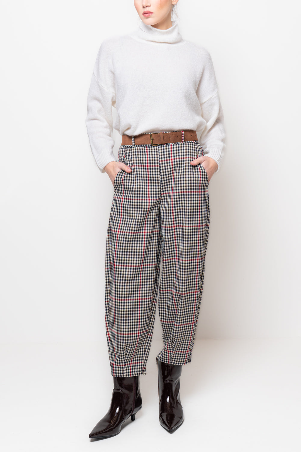 Pantalone baggy tartan