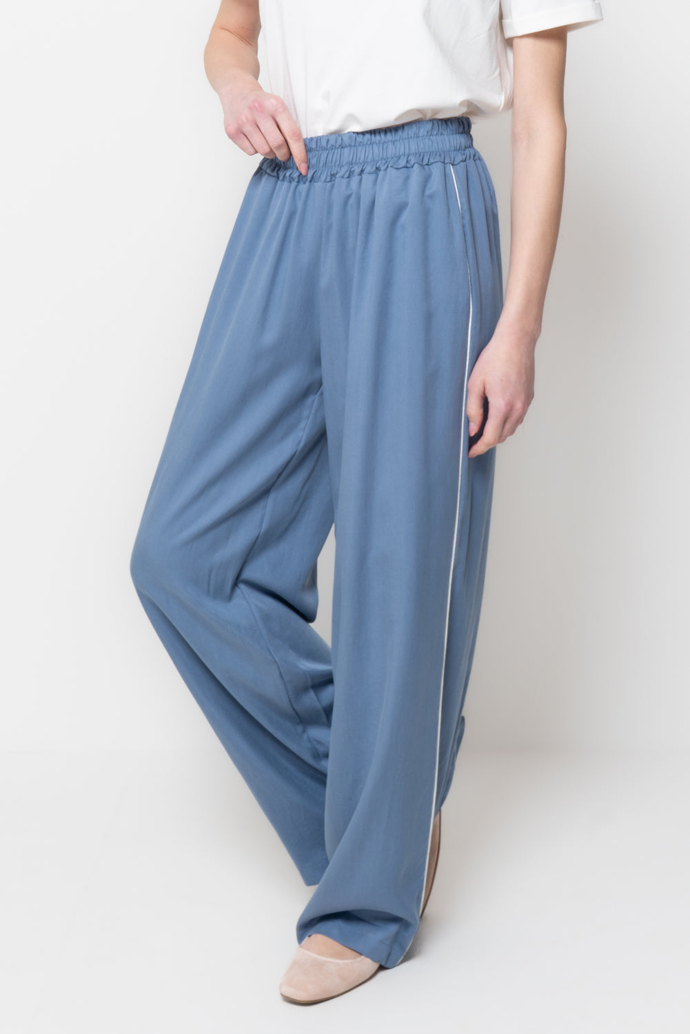 Pantalone Soft con Banda Laterale