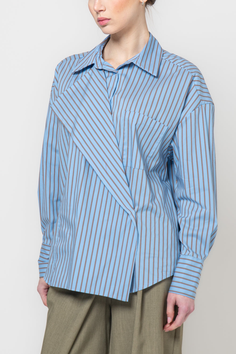 Camicia a righe con patta