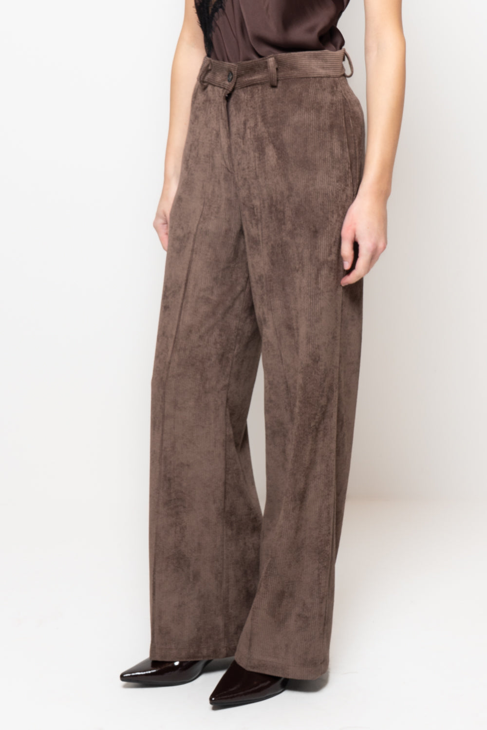 Pantaloni in velluto a palazzo