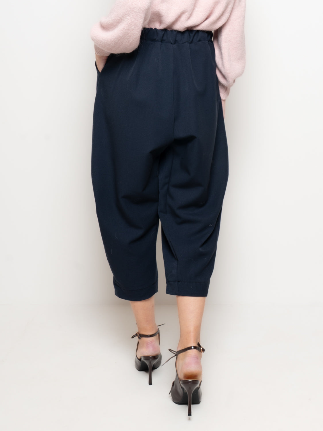 Pantalone baggy vita alta