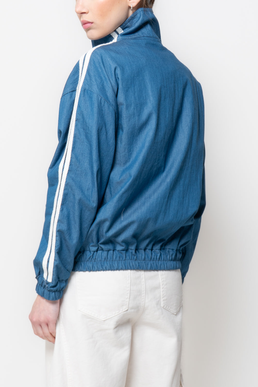 Bomber in Jeans con Alamari