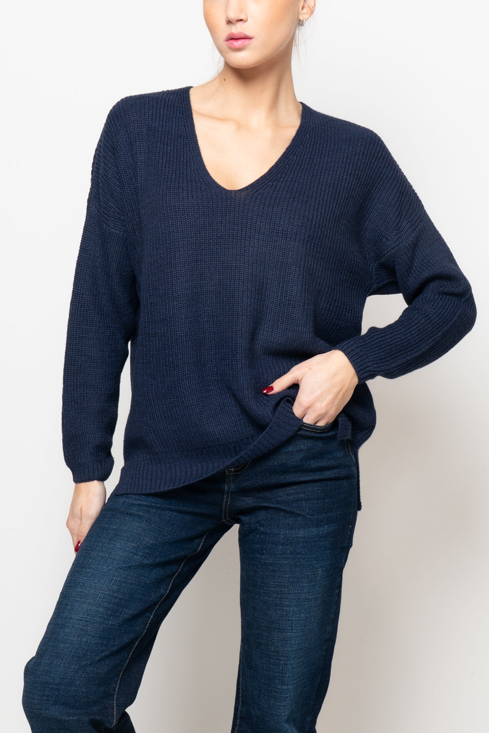 Maglia inglese scollo a V