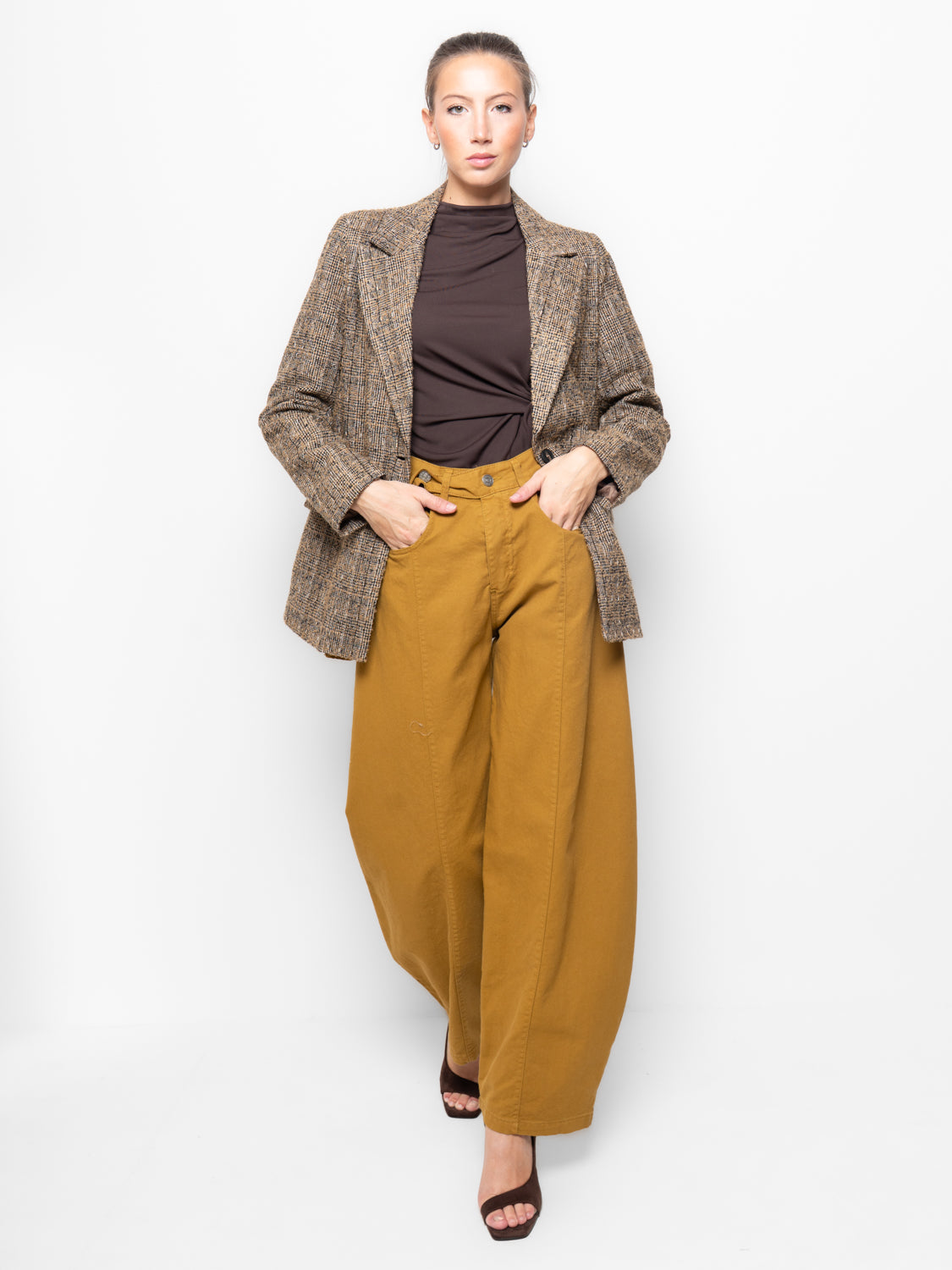 Blazer in tweed spigato