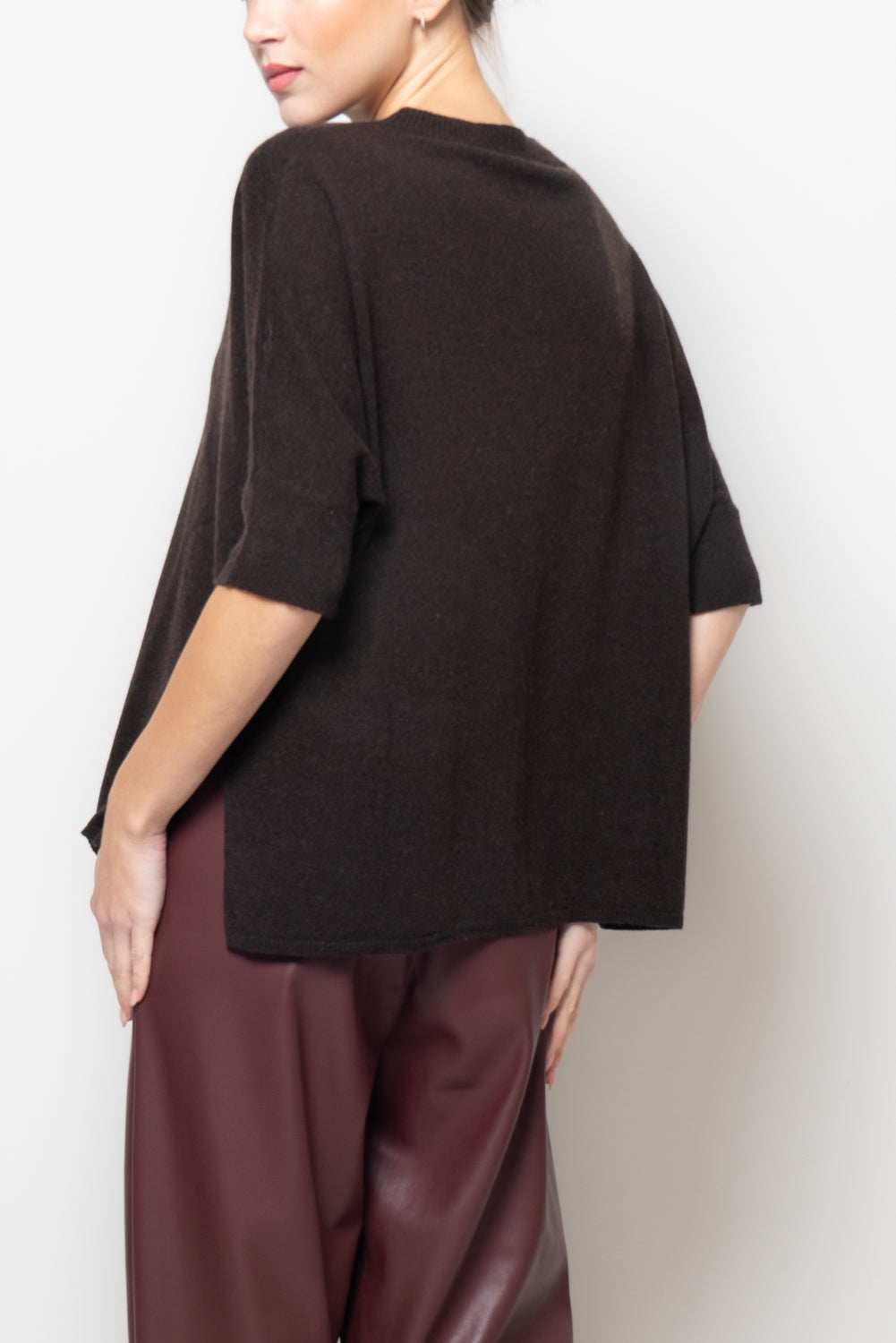 Maglia misto cashmere  manica corta