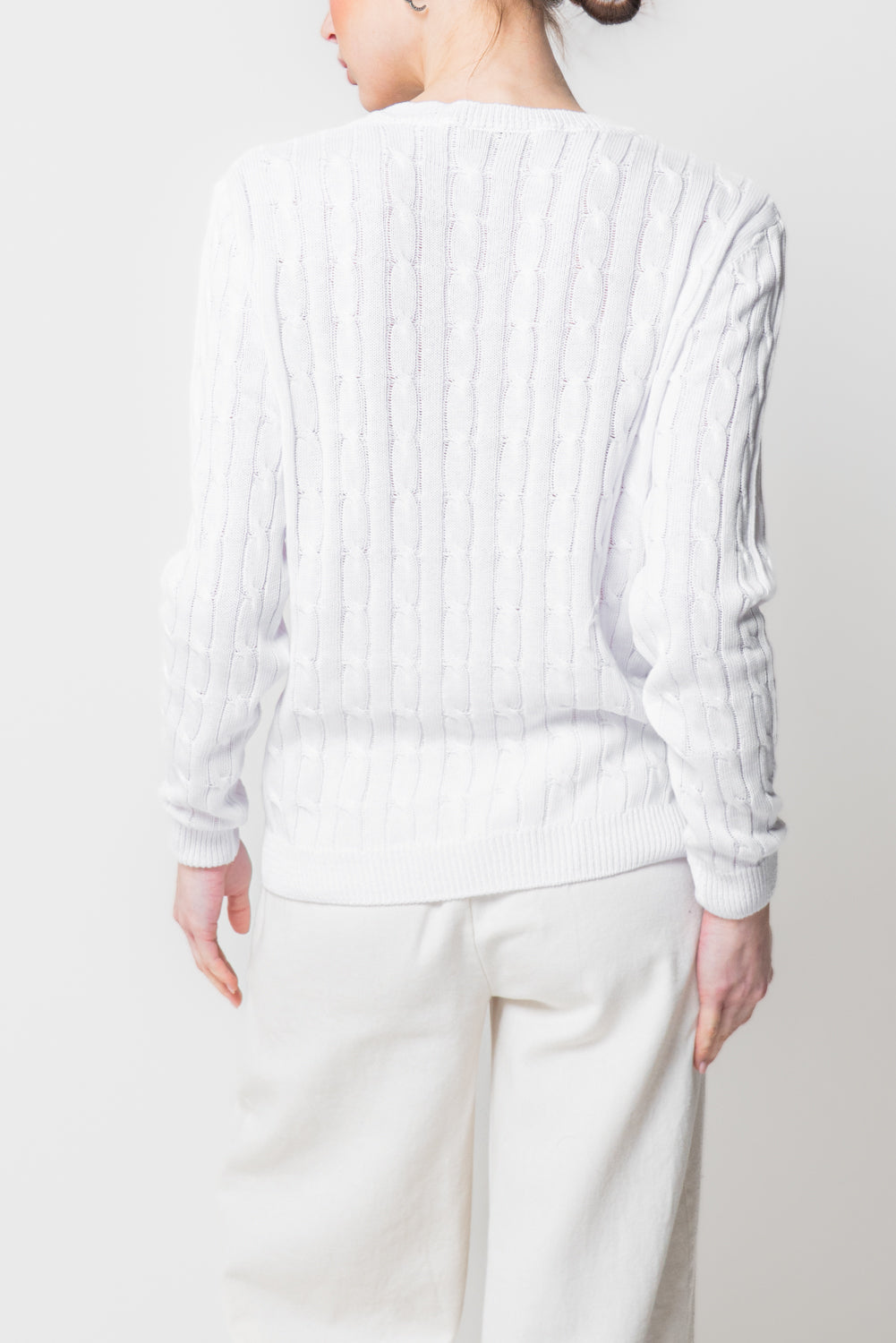 Maglia a Trecce in Cotone Leggero