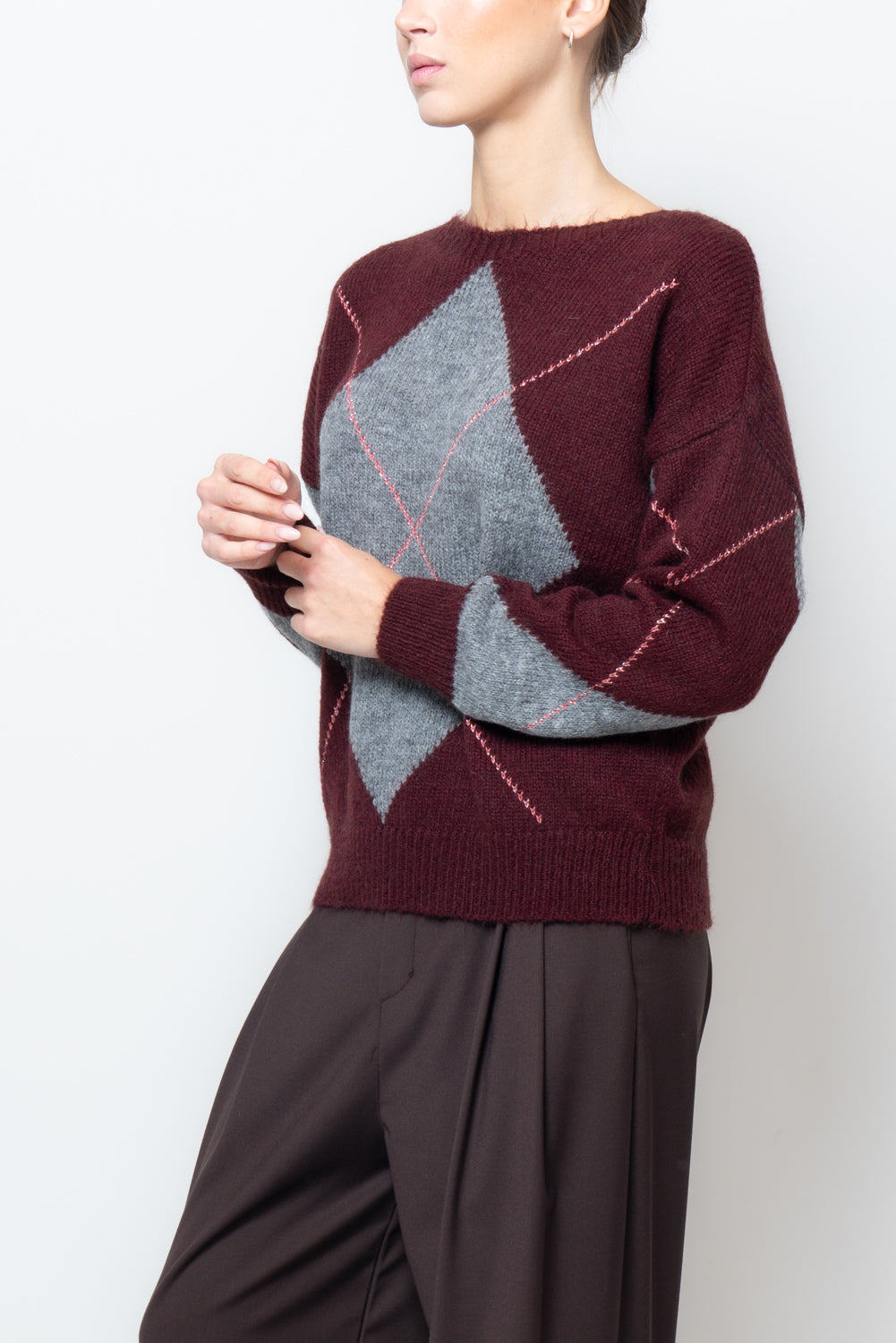 Maglia con motivo a rombo
