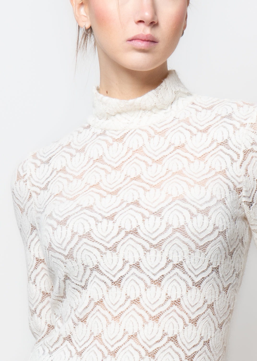 Blusa in tessuto floccato