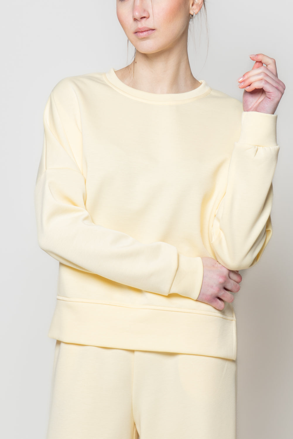 Felpa in neoprene con spacchi laterali