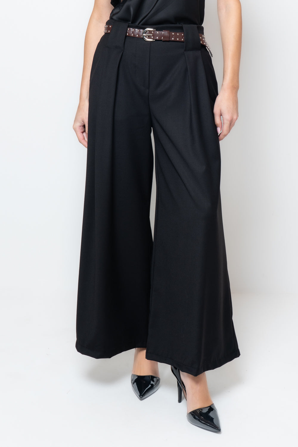 Pantalone palazzo con cannoni