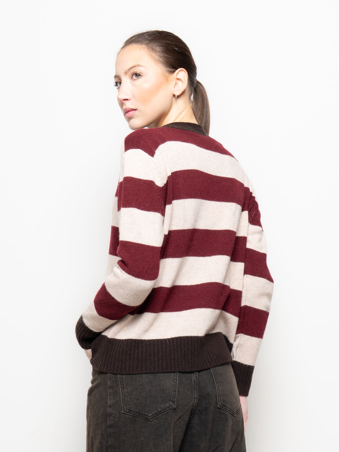 Cardigan a righe