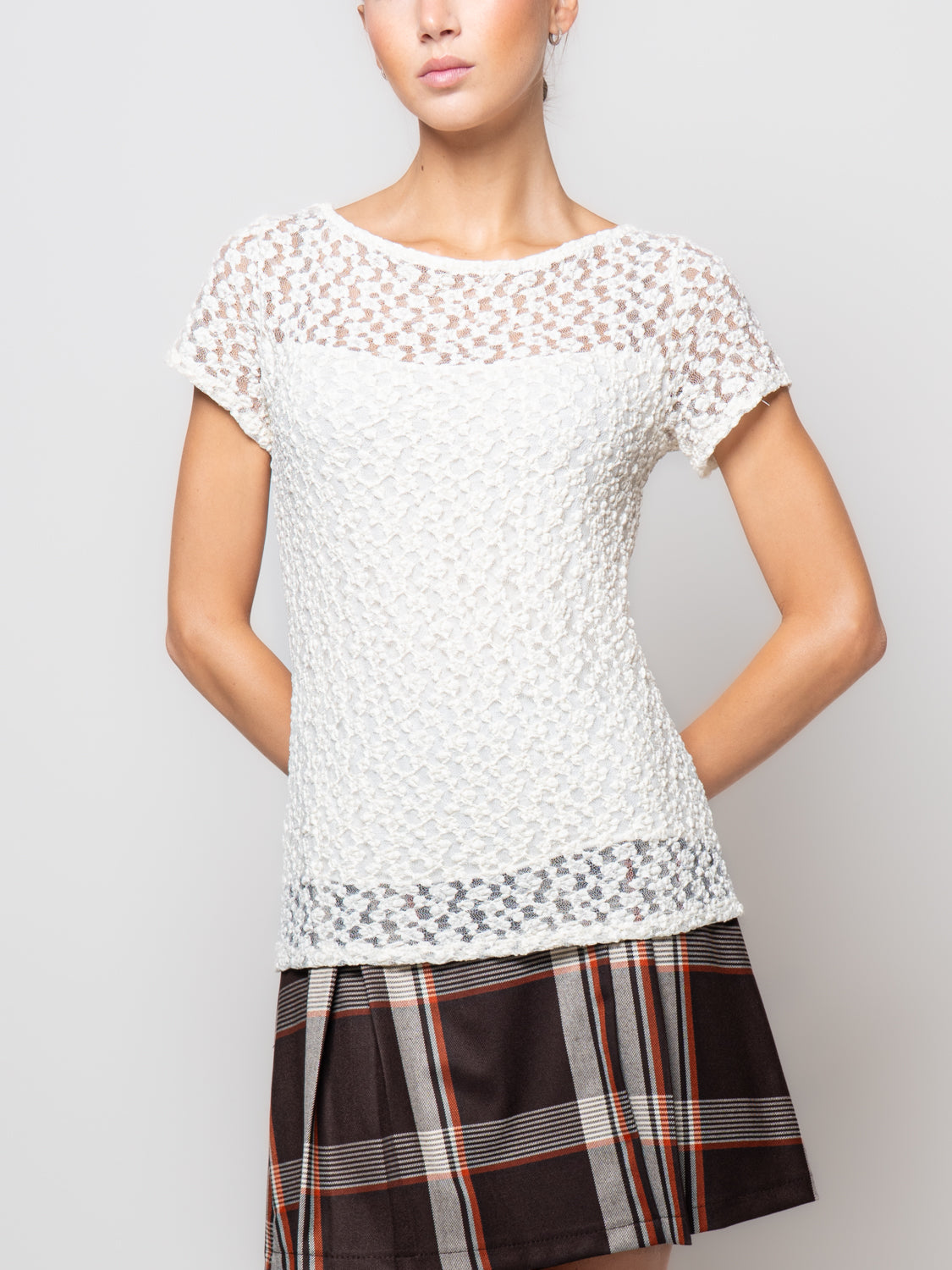 T-shirt in pizzo