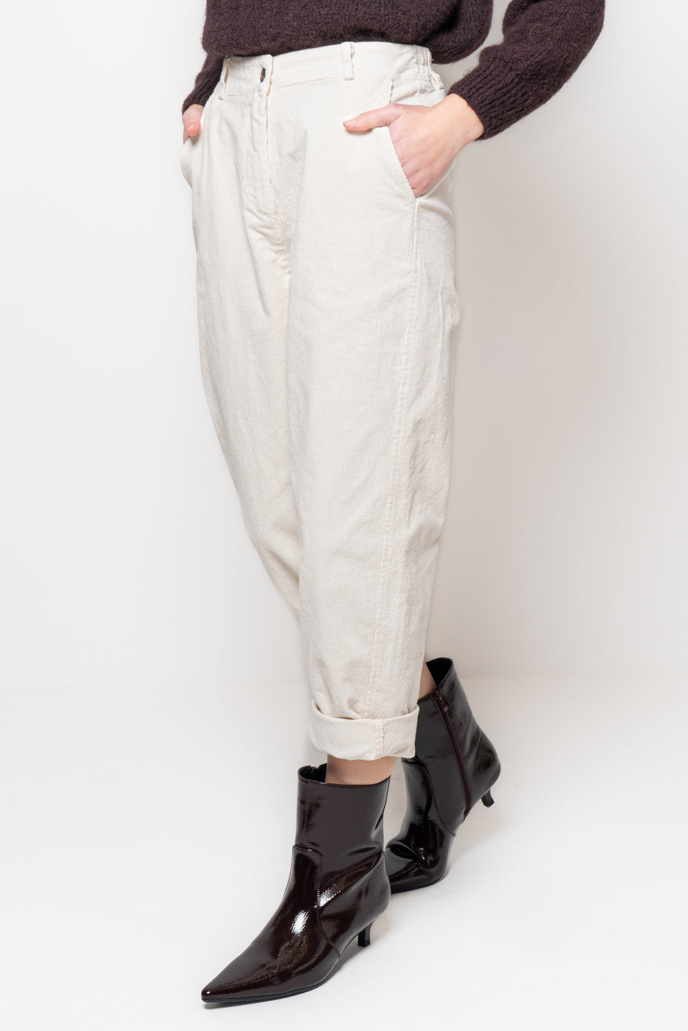 Pantaloni baggy in velluto