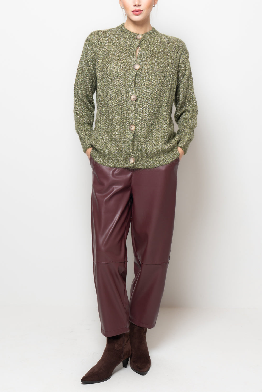 Cardigan misto mohair melange