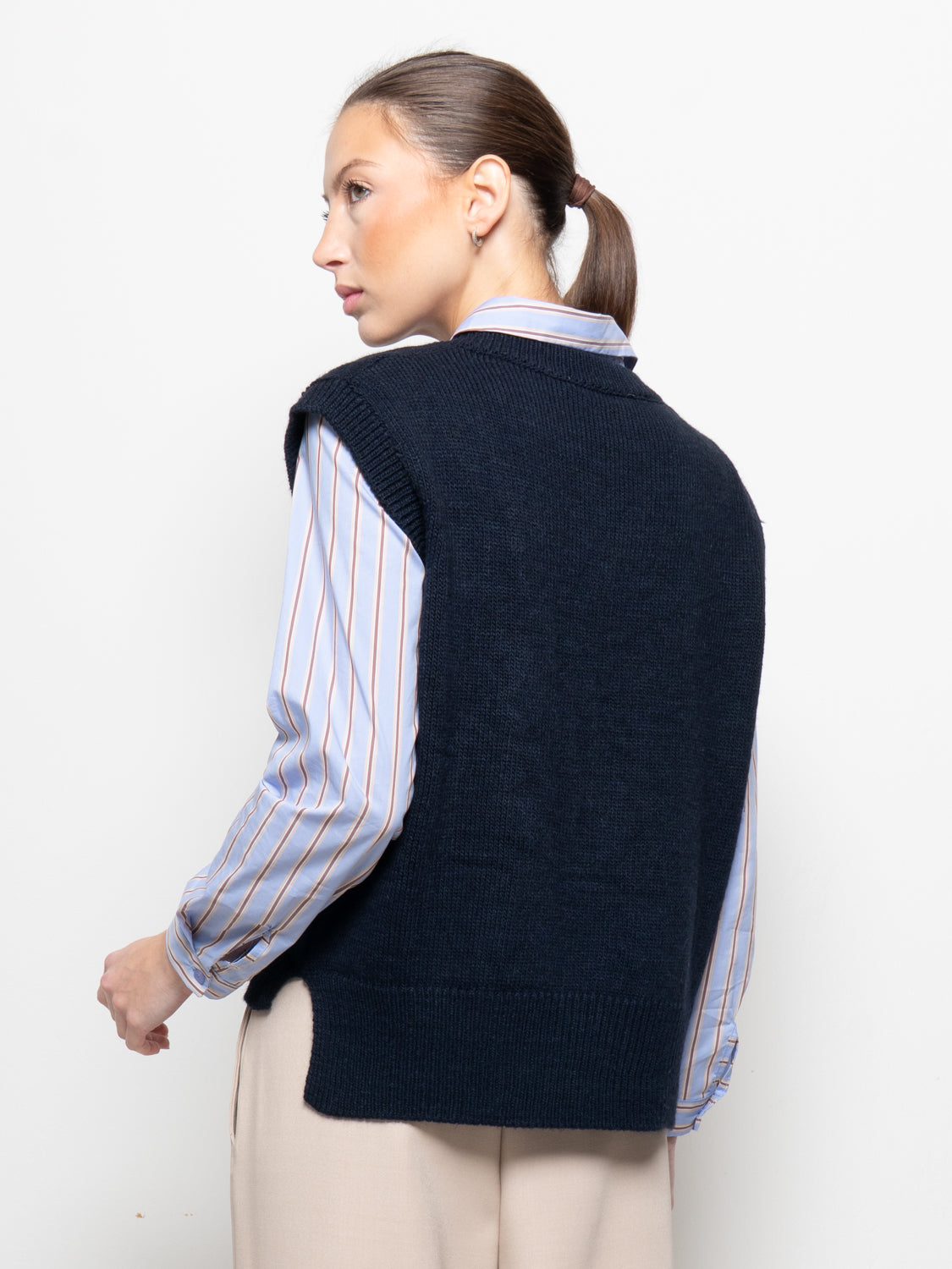 Gilet con scollo a V