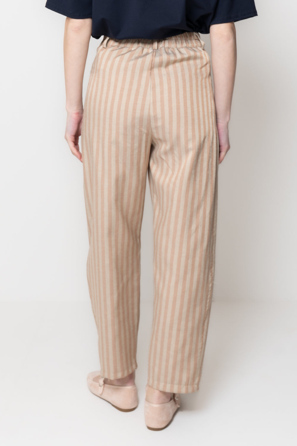 Pantalone Barrel a Righe