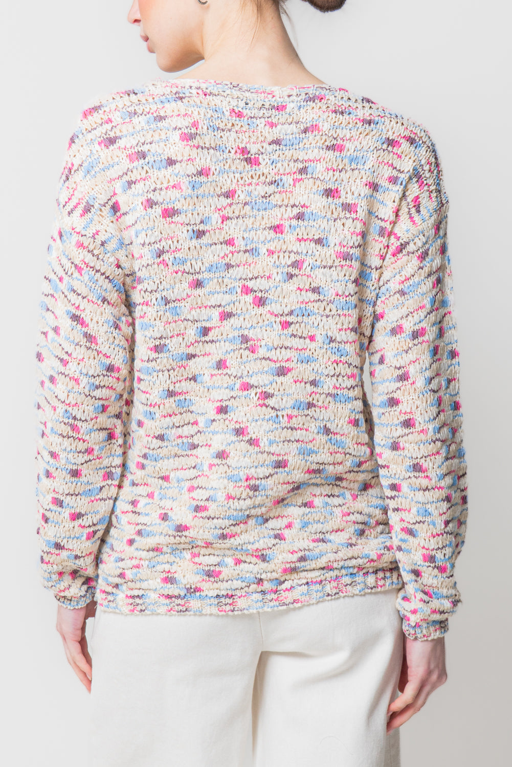 Maglia in Filato Fiammato Multicolor