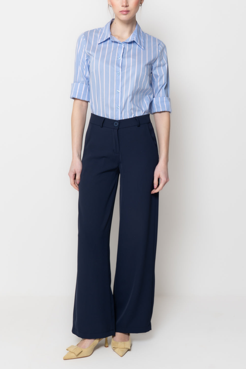 Pantalone Fluido Wide-Leg