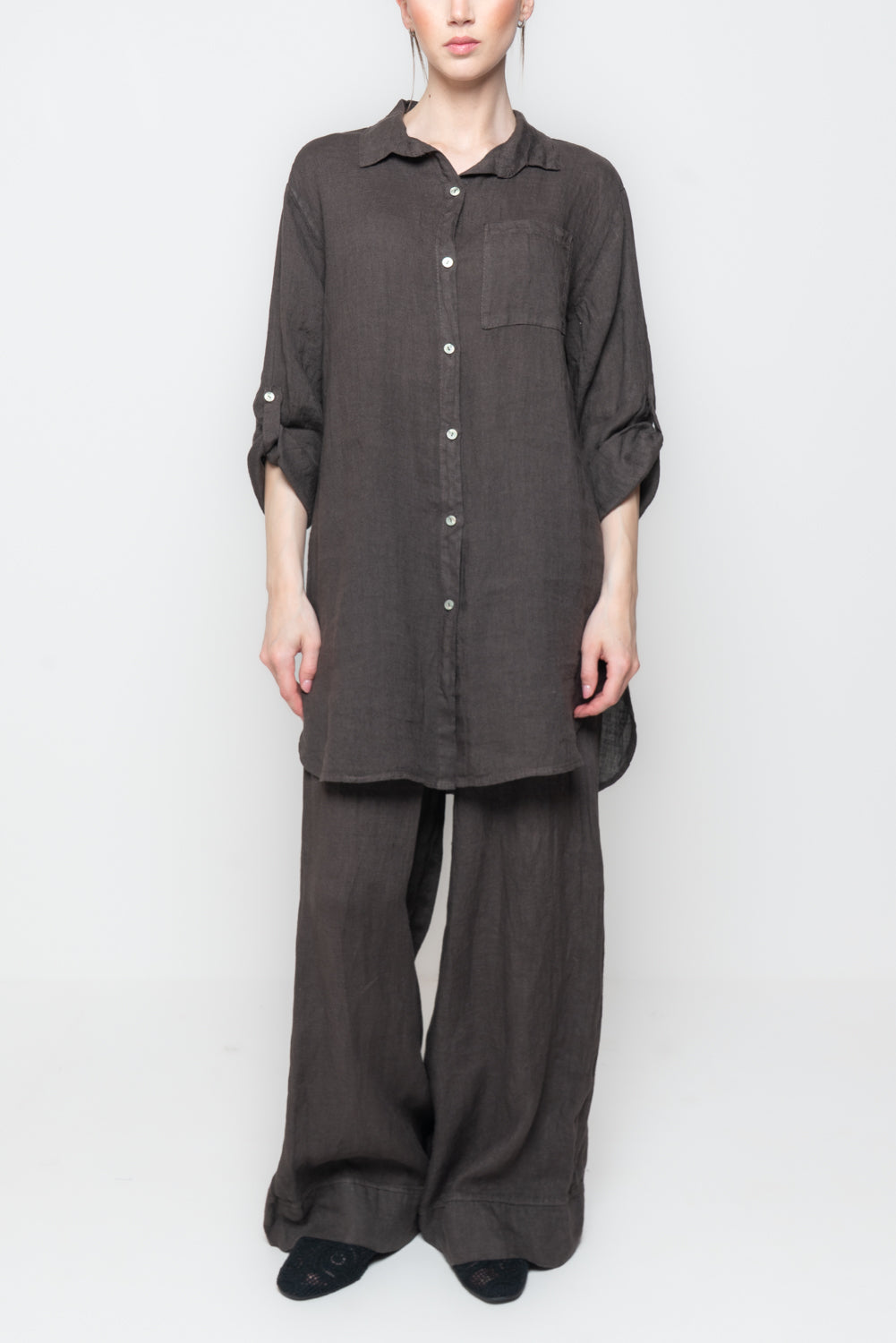 Camicione Oversize in Lino