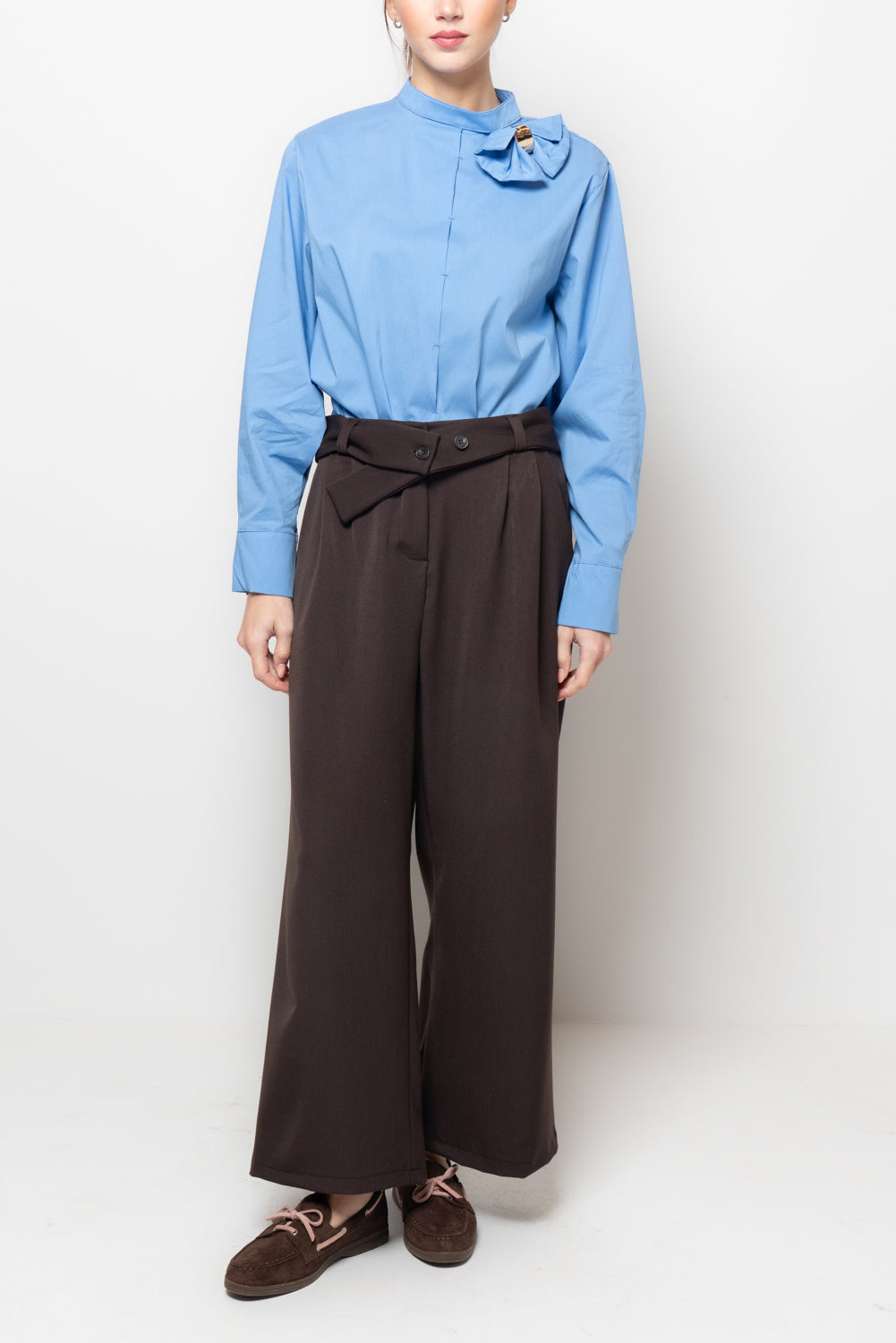 Pantaloni palazzo con fusciacca