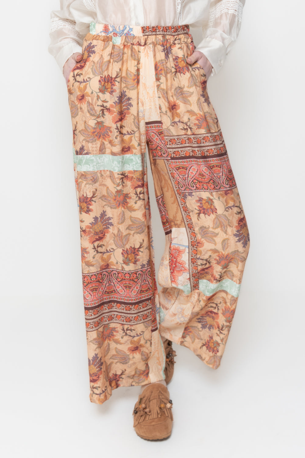 Pantaloni palazzo a fantasia