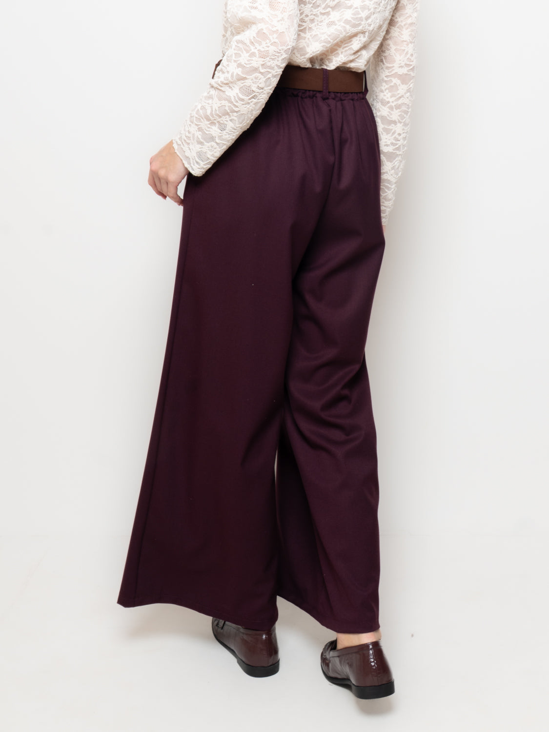 Pantalone palazzo con cintura