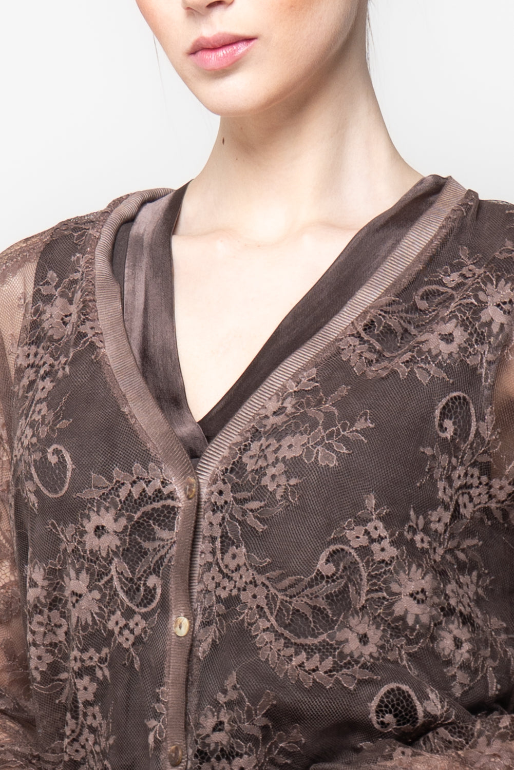 Cardigan in pizzo