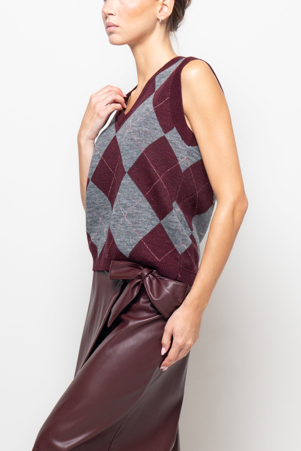 Gilet a rombi a corpetto