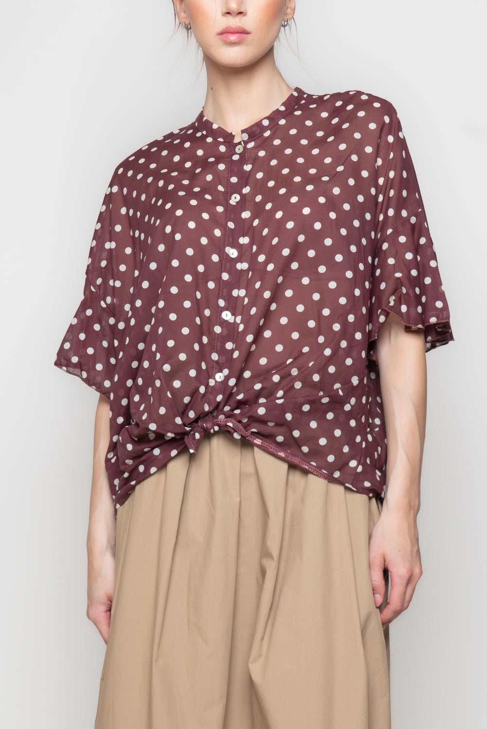 Camicia in mussola con Stampa a Pois